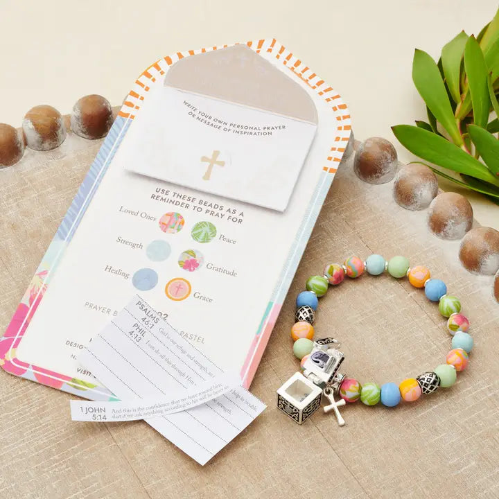 Jilzarah Multi-Pastel Prayer Bracelet