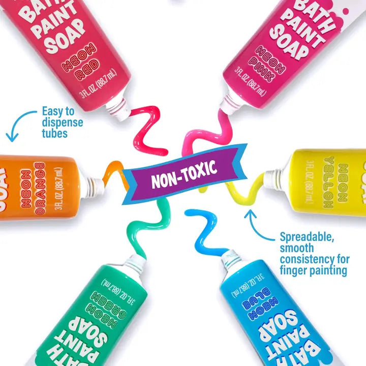 Tub Works® Bath Paint Soap Bath Toy, Neon
