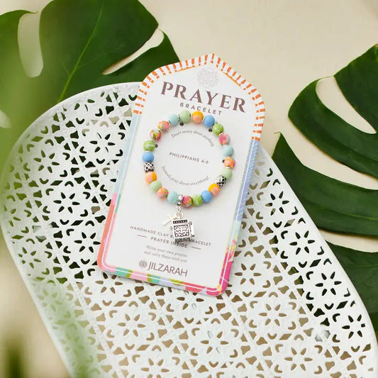 Jilzarah Multi-Pastel Prayer Bracelet