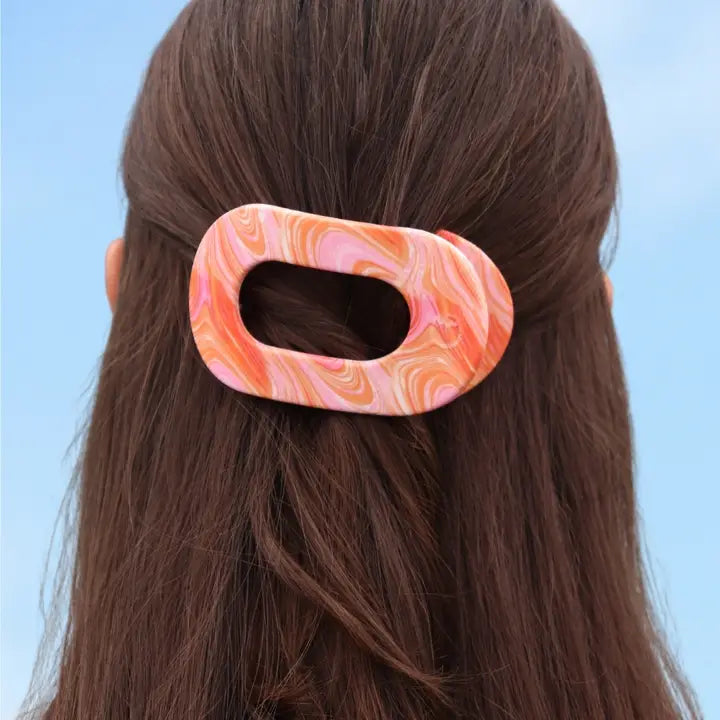 Teleties Just Keep Swimming | Medium | Flat Round Hair Clip