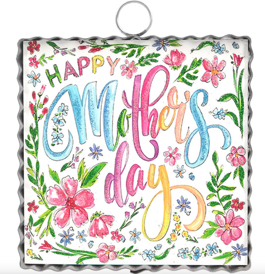 The Round Top Collection Mini Art Colorful "Happy Mothers Day"