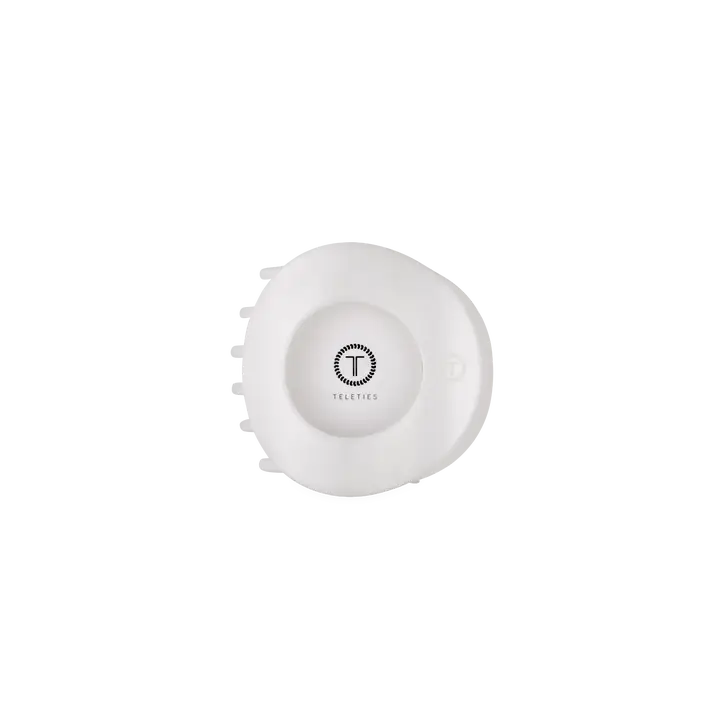 Teleties Coconut White | Small | Flat Circle Hair Clip