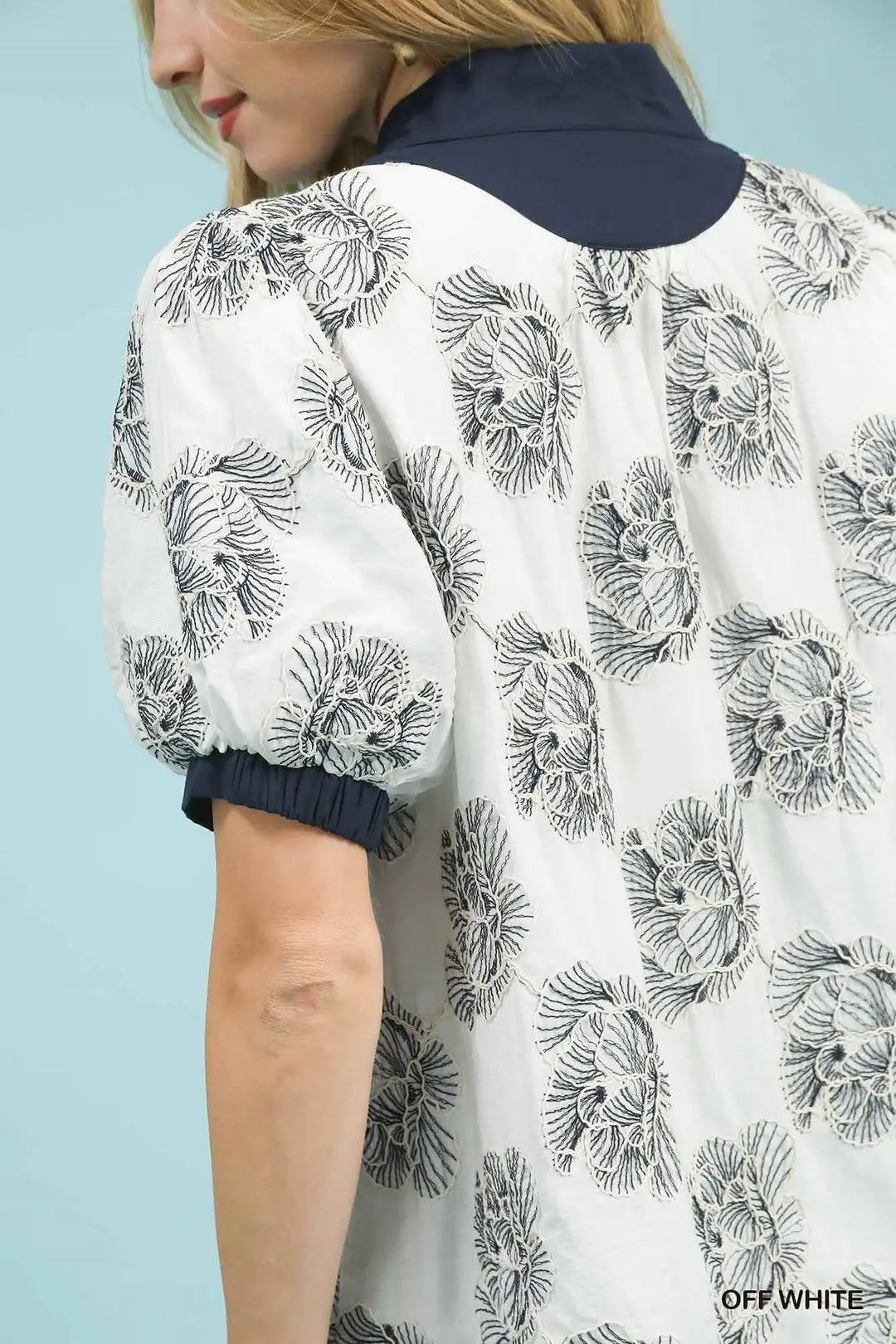 Umgee Embroidered V-Neck Top