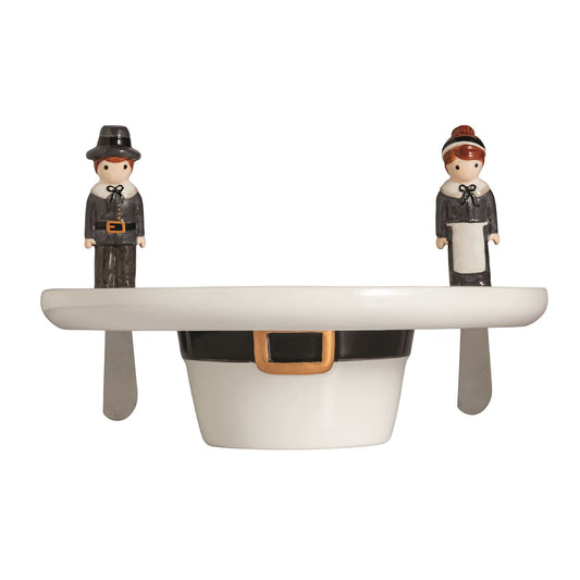 MUD PIE PILGRIM HAT CHIP AND DIP SET