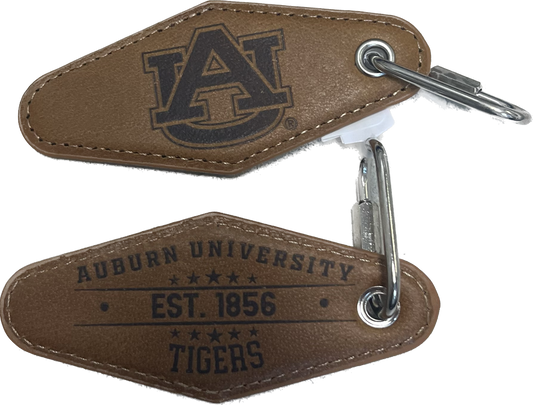 Auburn Zep-Pro Tan Leather Keychain