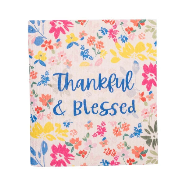 ECO Friendly Dishcloth Set: Clementine; Thankful & Blessed