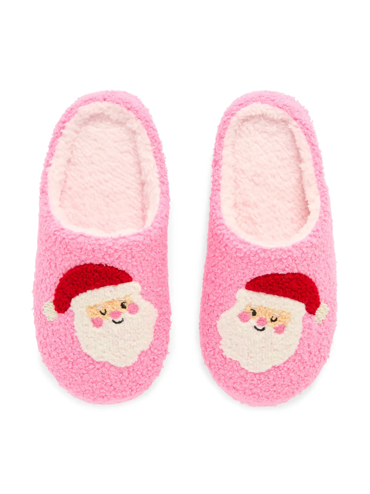 Shiraleah Jolly Santa Slippers, Pink