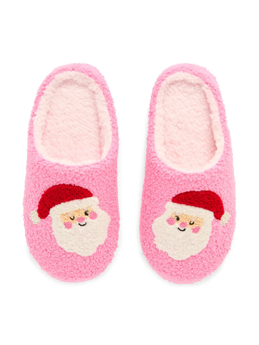 Shiraleah Jolly Santa Slippers, Pink