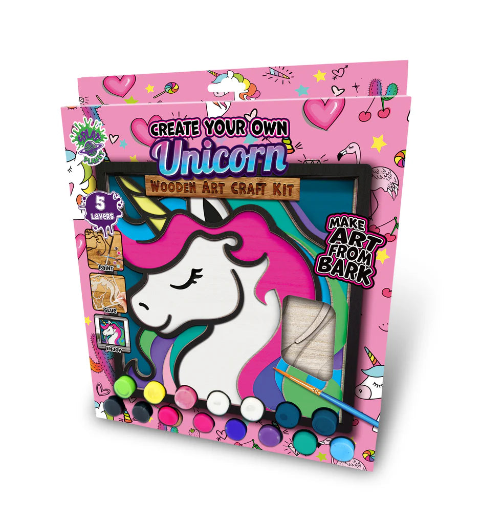 SPLAT PLANET WOODEN UNICORN ART CRAFT KIT
