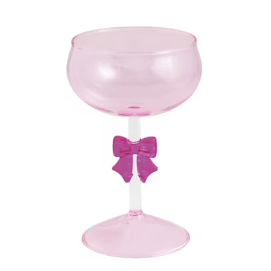 MUD PIE BOW COUPE GLASS