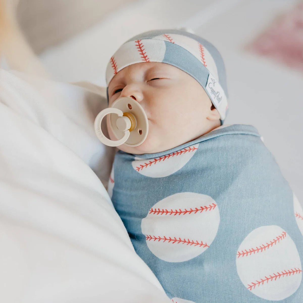 Copper Pearl Slugger Knit Swaddle Blanket