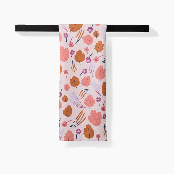 Geometry Forest Leaves Tea Towel