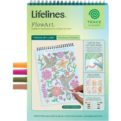 Lifelines Flowart - Trace By Line - Woodland Whimsy