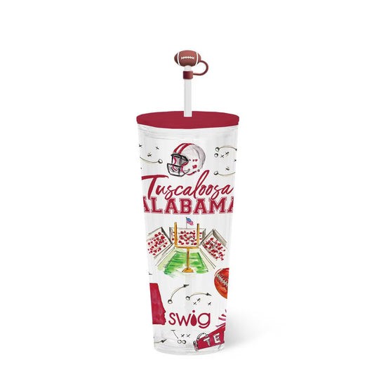 Swig Life Tailgates In Tuscaloosa Plastic Tumbler 24oz