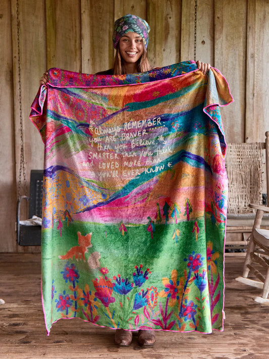 Natural Life Double-Sided Cozy Throw Blanket-Always Remember
