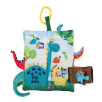Bebe Mondo Tails Cloth Book Dino with Teether