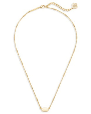KENDRA SCOTT FERN PENDANT NECKLACE GOLD METAL
