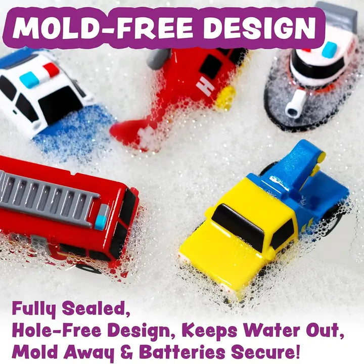 Tub Works® Emergency™ Cars Light Up Bath Toys