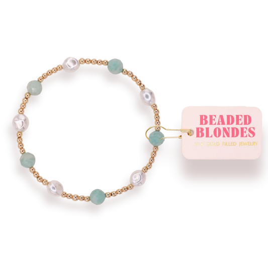 Beaded Blondes Turquoise Maggie Gemstone Bracelet