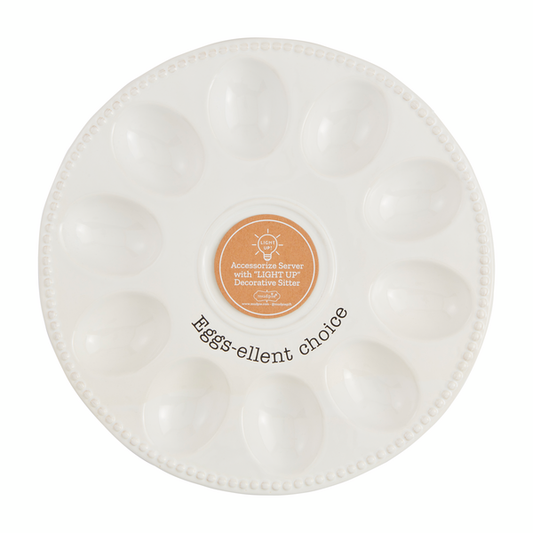 MUD PIE DEVILED EGG TRAY LIGHT-UP HOLDER