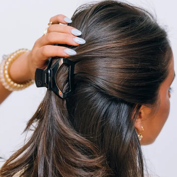 Teleties Open Jet Black | Petite | Hair Clip