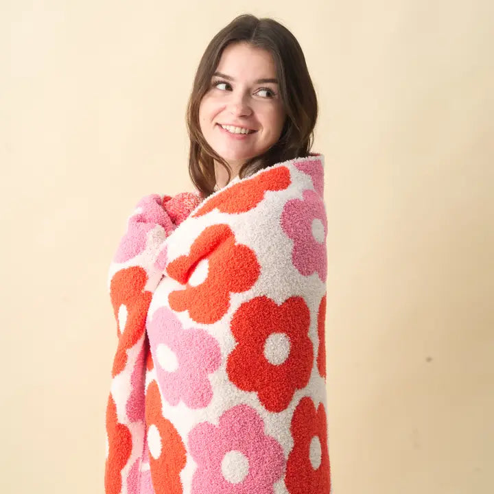 The Darling Effect Cozy Dreams Luxe Blanket-Lovebug Floral