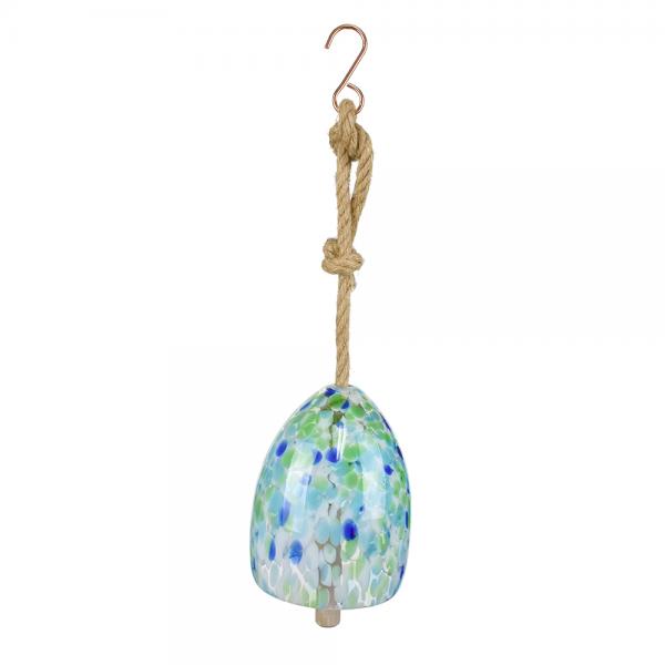 Gift Essentials Green and Blue Blown Glass Bell