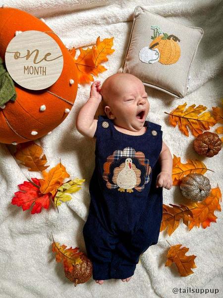 MUD PIE ORANGE FRENCH KNOT PUMPKIN