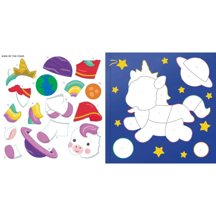 My First Color-By-Sticker Book -- Baby Unicorn Sparkles