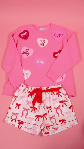 MUD PIE VALENTINE SPARKLE SWEATSHIRT