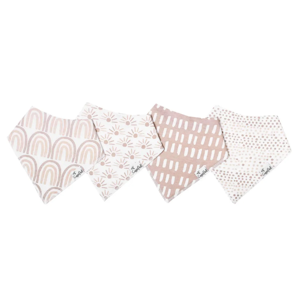 Copper Pearl 4 Pack Baby Bandana Bibs - Bliss