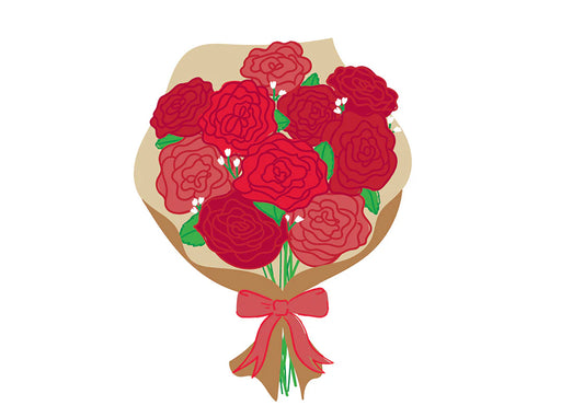 HAPPY EVERYTHING ROSES ARE RED BOUQUET BIG ATTACHMENT
