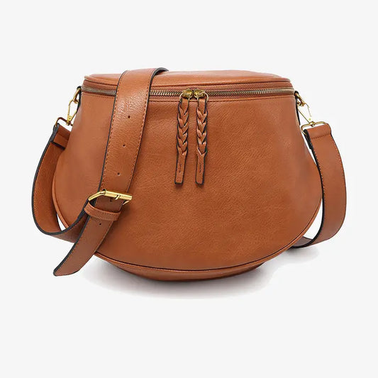 Jen & Co Megan Distressed Sling Bag-Brown