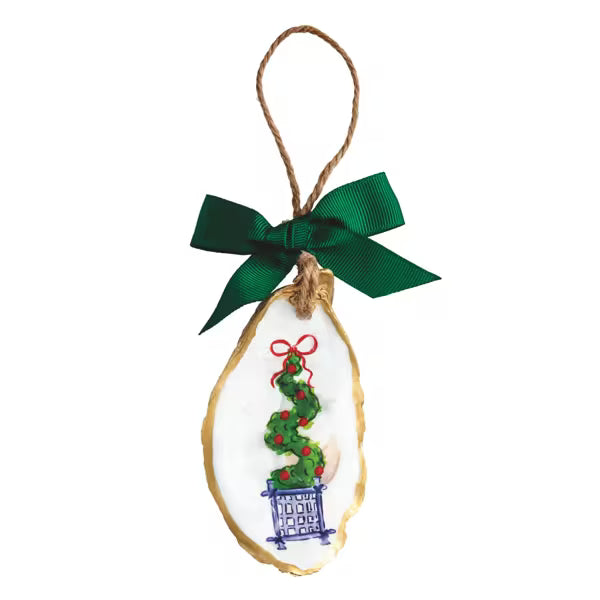 MUD PIE SPIRAL TOPIARY OYSTER ORNAMENT