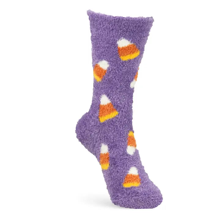 Amanda Blu Halloween Fuzzy Socks-Candy Corn