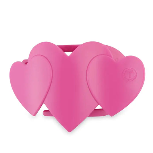 Teleties Flat Hair Clip | Large | Pink Heart To Heart