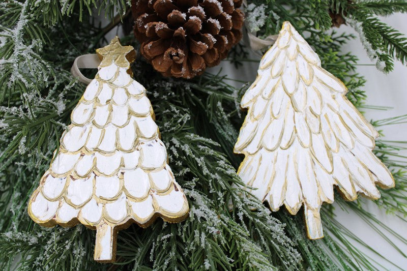 Trade Cie Handpainted Cutout Wood Ornament, Tree