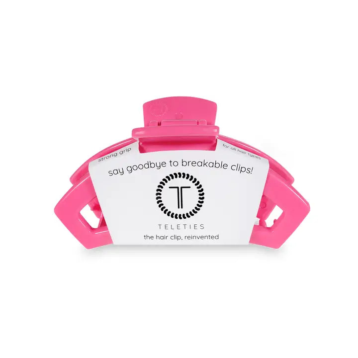 Teleties Open Hair Clip | Small | Paradise Pink