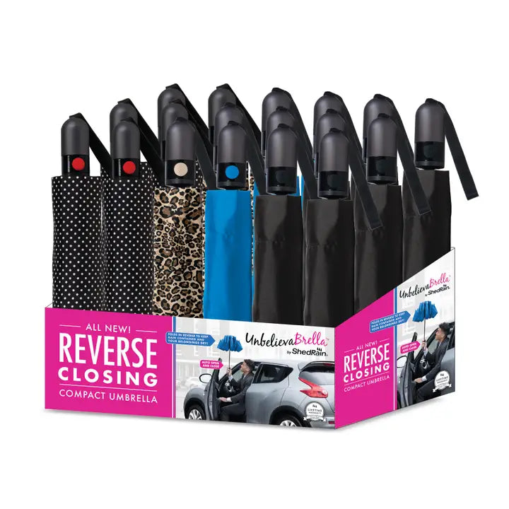 Auto Open & Close Reverse Compact Umbrella