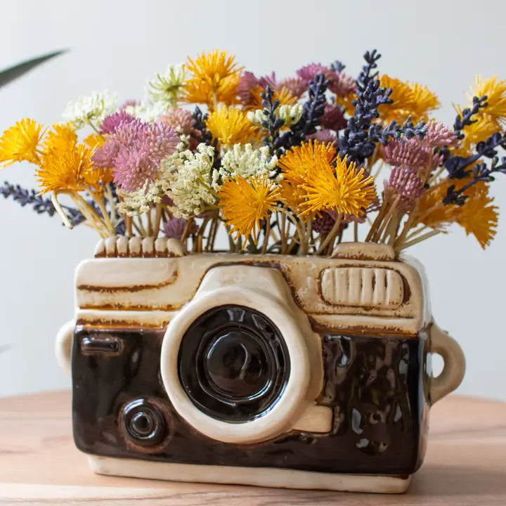 Kalalou Ceramic Camera Planter