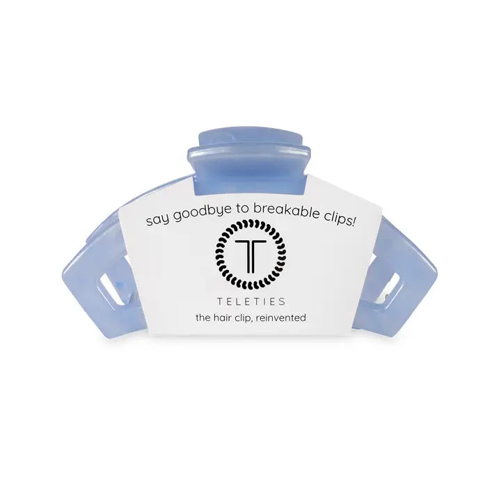 Teleties Open Hair Clip | Small | Blue Lagoon