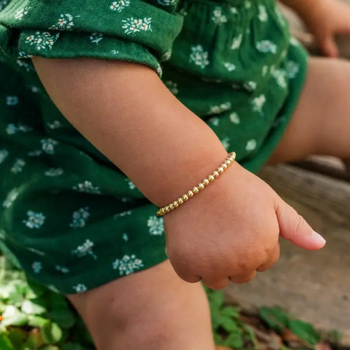 Cherished Moments 14K Gold-Plated Sterling Silver Baby or Girls Beaded Bracelet