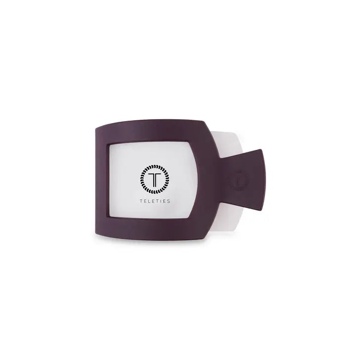 Teleties Square Flat Hair Clip | Small | Burgundy Bliss