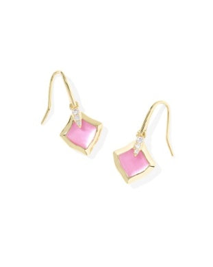 KENDRA SCOTT JOELLE SMALL DROP EARRINGS GOLD AZALEA ILLUSION