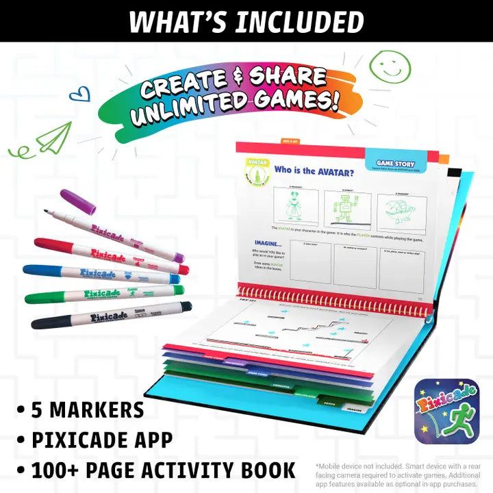Pixicade - Draw Your Own Games! Kids Steam Toy Kit