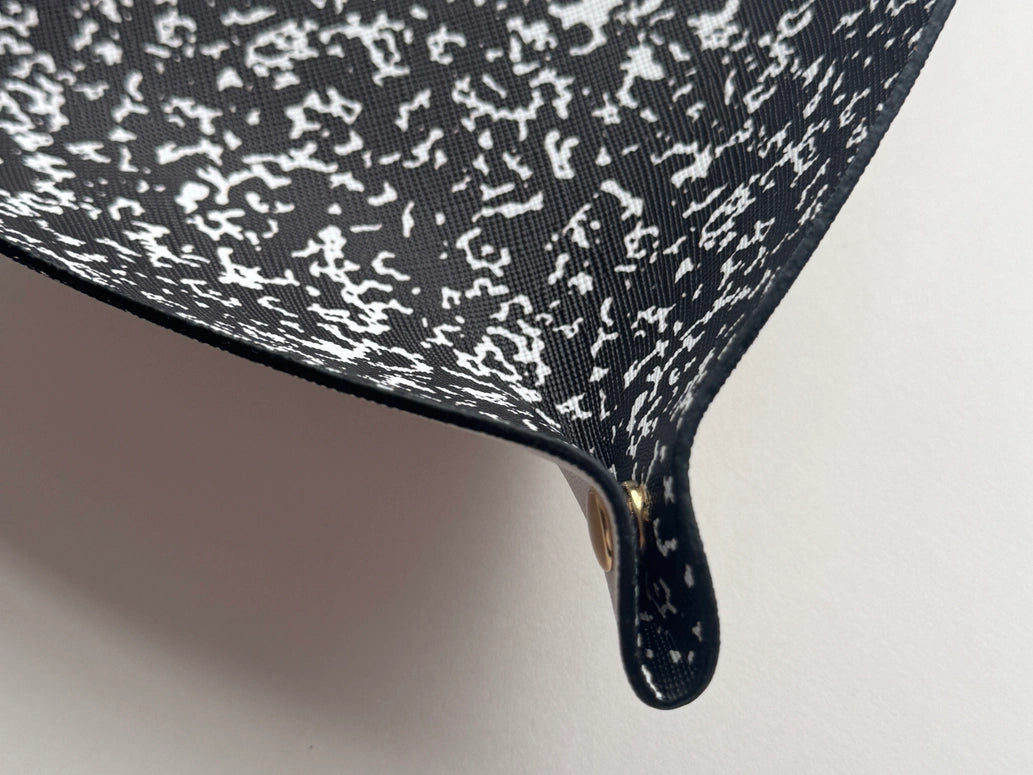 Aspen Lane Best Teacher Ever| Leather Tray-Black Composition