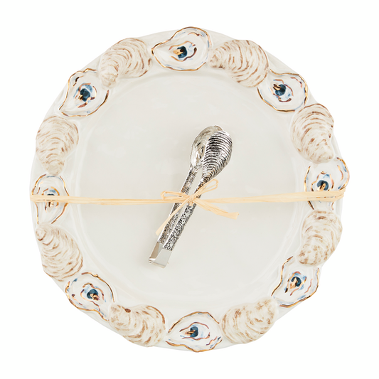 MUD PIE ROUND OYSTER PLATTER SET