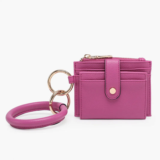Jen & Co. Sammie Vegan Wristlet - Rhubarb Purple