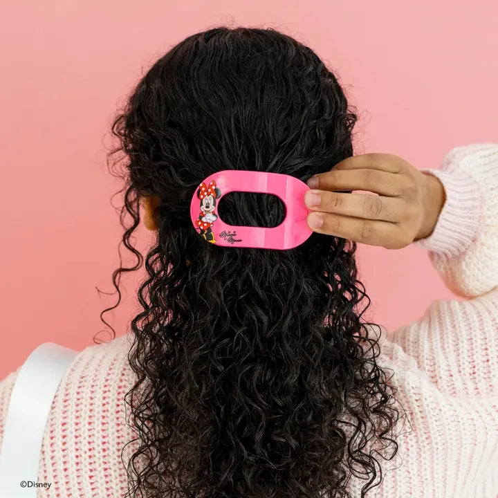 Teleties Flat Round Hair Clip | Medium | Minnie Mouse