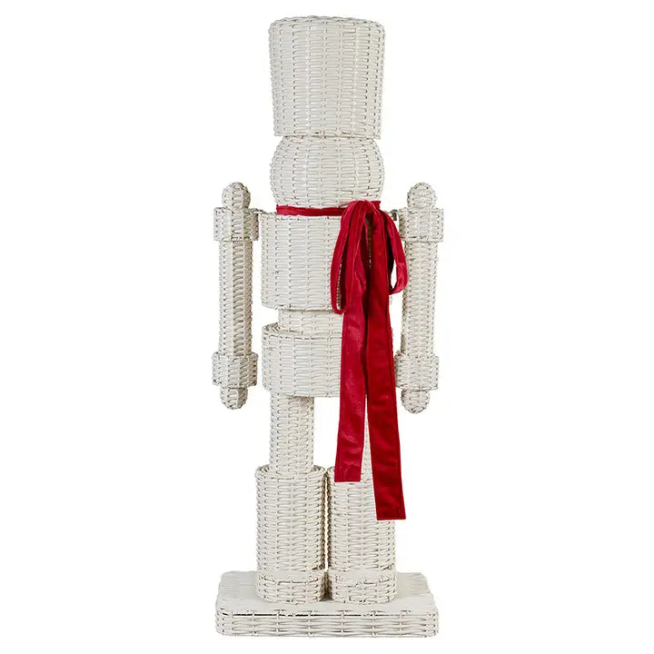Santa Barbara Design Studio White All-Weather Rattan Nutcracker - Red